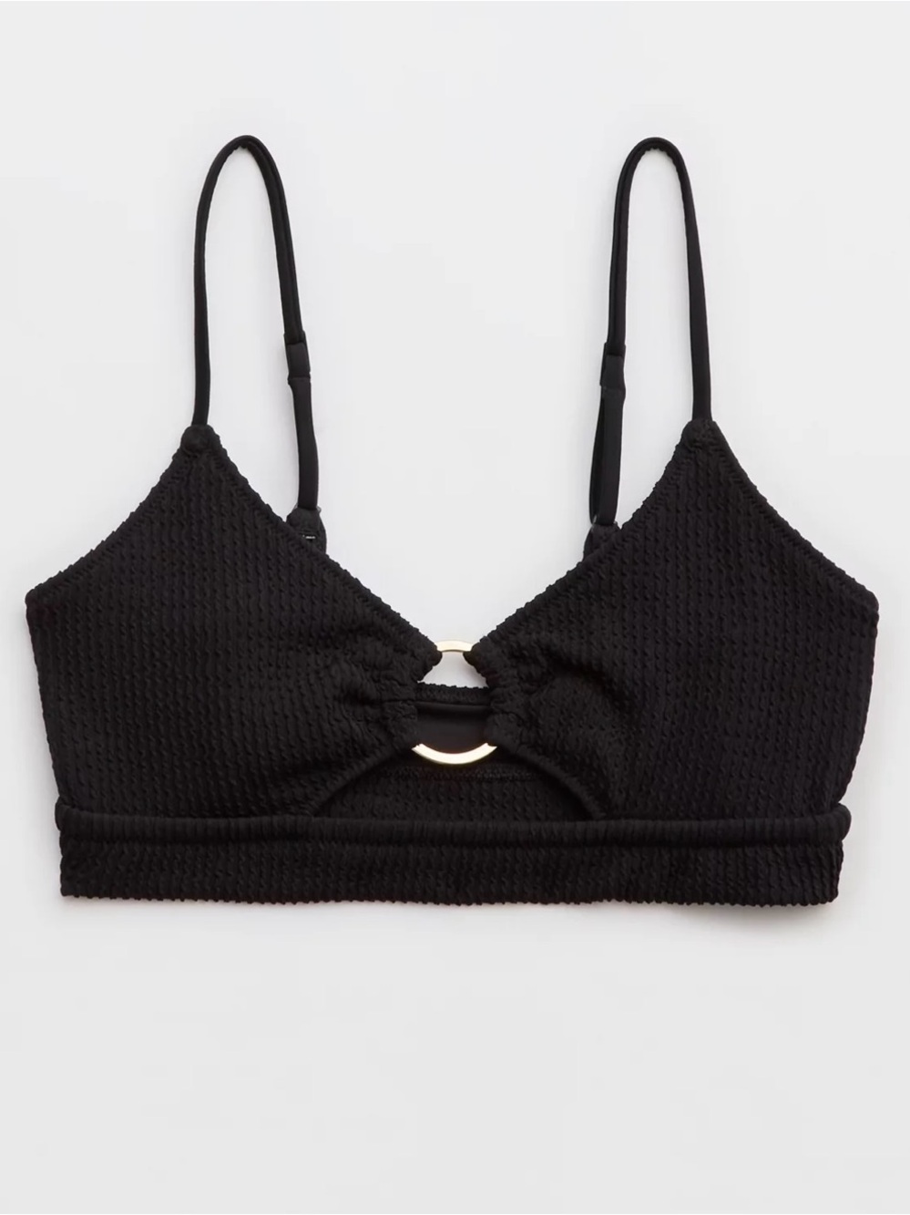 Aerie black cutout bikini top
